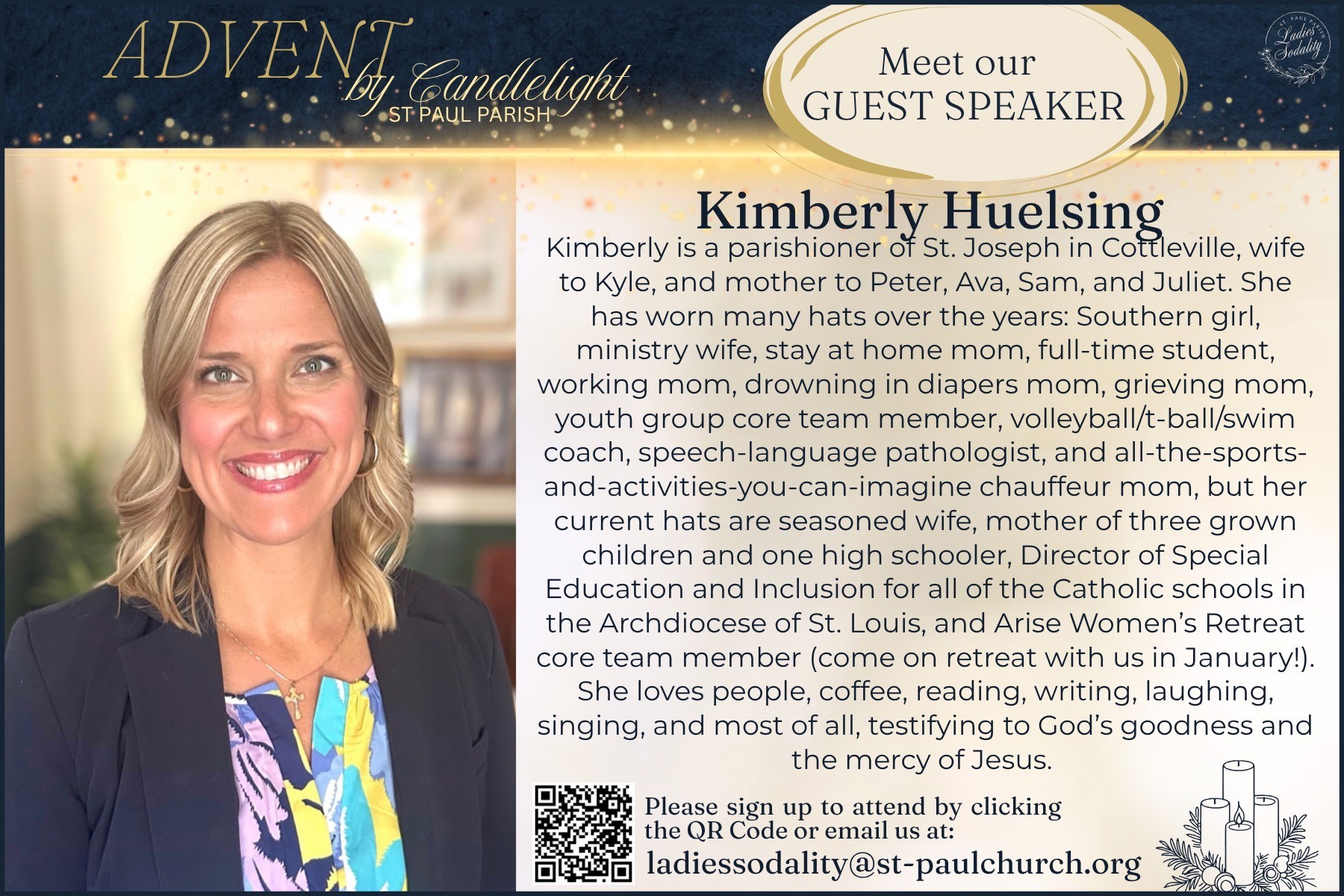 Advent By Candlelight Speaker 2025