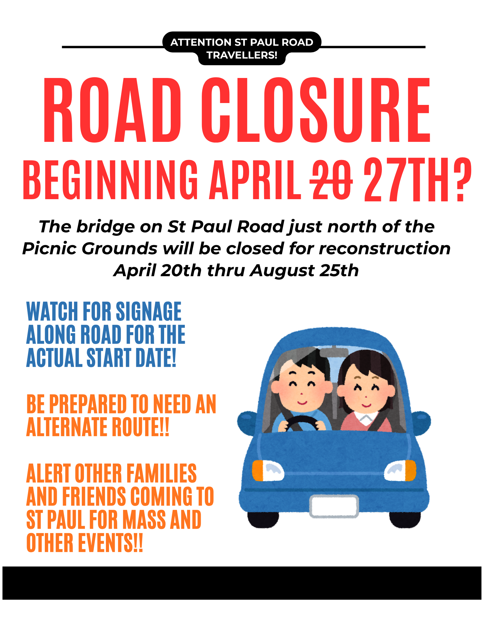 Attention St Paul Road Travellers 1