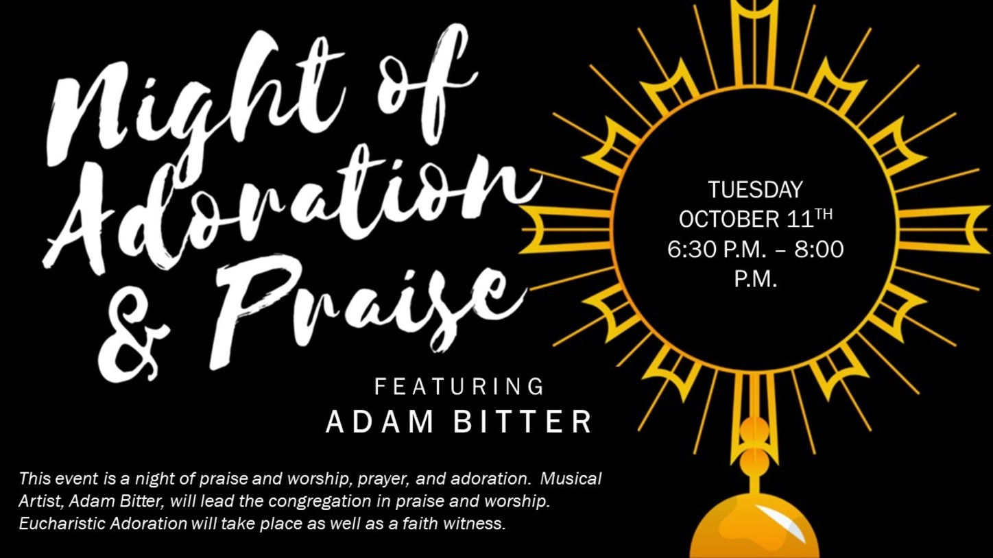 Flyer For St Paul Adoration Night